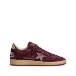 Кроссовки Ball Star из бордовой замши с кристаллами 1