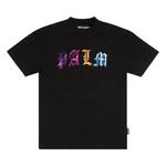 Футболки с коротким рукавом Palm Angels Gothic Logo Tee 'Black/Multicolor' 1