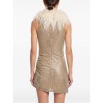 feather-trim crystal-embellished mini dress 4