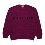 Свитера Supreme Contrast Logo Sweater 'Red Mélange' 1