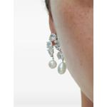 Cascading pearl and zirconia drop earrings 2