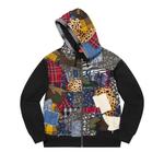 Толстовки на молнии Supreme Patchwork Zip Up Hooded Sweatshirt 'Black' 1