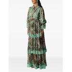 Nerine floral-print lace-trim maxi dress 1