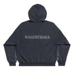 Худи Balenciaga Stencil Molleton Archetype Faded Hoodie «Блэк» 2