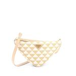 Мини-сумка на плечо Double Symbole Triangle Bag Leather and Jacquard 1