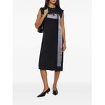 contrast-trim sleeveless midi dress 2
