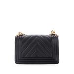 Маленькая сумка через плечо Boy Flap Bag Chevron Caviar 2