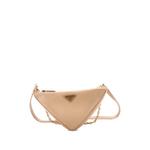 Мини-сумка на плечо Double Symbole Triangle Bag Leather and Jacquard 2