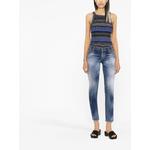 faded cropped skinny jeans 2