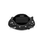 Цепь с тиснением под крокодила со стразами Le Cagole Mini Shoulder Bag в черном цвете 5