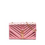Маленькая сумка через плечо Chevron Metallic Calfskin Monogram Envelope Bag (2015 год) 1