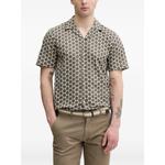 geometric-pattern camp-collar shirt 1