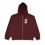 Худи Supreme S Logo Zip Up Hooded Sweatshirt 'Бордовый' 1