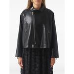 asymmetric-zip cropped jacket 1
