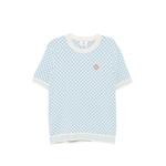 checkerboard-knit T-shirt 1