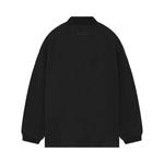 Поло Fear of God Essentials Pique Long-Sleeve Polo 'Black' 2