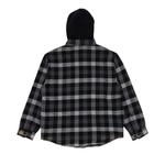 Овершерты Supreme Waffle Plaid Hooded Shirt 'Черный' 2