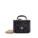 Стеганая сумка через плечо Top Handle Flap Coin Purse with Chain 1