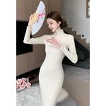Новое осенне-зимнее ретро-платье-ченсам CA122905BE 4
