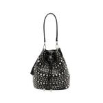 Solid stud-embellished bucket bag 1