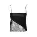lace-panel leather top 1