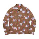 Джинсовая куртка Supreme 666 Denim Trucker Jacket 'Brown' 1