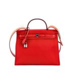 Herbag Zip Leather and Toile 31 shoulder bag 1