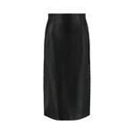 Юбки Alexander McQueen Кожаная юбка-карандаш «Черный» 1