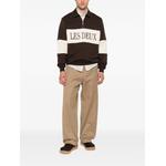 logo-embroidered panelled sweater 2