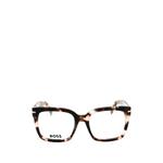 tortoiseshell-pattern square-frame glasses 1