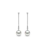 Серьги Trend из белого золота с жемчугом и бриллиантами 1
