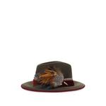 feather-embellished houndstooth-trim hat 2