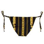 Низы бикини Versace Chain Pinstripe 'Черный/Золотой' 2