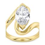 Кольцо Fashion из желтого золота с бриллиантами 2