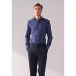 Темно-синяя и белая текстурированная рубашка slim fit 2