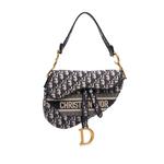 Сумка на плечо Oblique Embroidered Canvas Saddle Bag (2020 год) 1