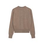 beige crewneck wool cardigan with Ami de Coeur 2