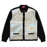 Кардиганы Supreme Silk Map Cardigan 'Black' 1