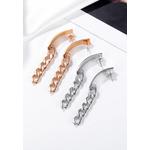 Серьги-гвоздики Royal Chain в розовом золоте 5