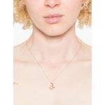 18K yellow gold Letter D diamond necklace 2
