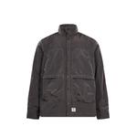 contrast-stitch high-neck jacket 1