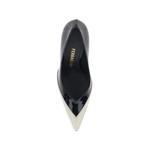 Двухцветные туфли с заостренным носком 4