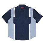 Овершоты Supreme Reflective Stripe Short-Sleeve Work Shirt 'Navy' 1