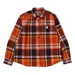 Рубашки на пуговицах BAPE Check Relaxed Fit Shirt 'Orange' 1