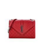Большая стеганая сумка на плечо Classic Monogram Envelope Satchel 1