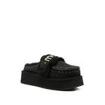 logo-plaque crochet-trim slippers 2