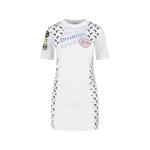 Graphic-print Moon-panelled upcycled mini dress 1
