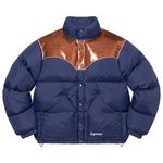 Пуховики Supreme Glitter Yoke Down Puffer Jacket 'Navy' 1