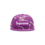 Бейсболка Supreme Worldwide Box Logo New Era 'Фиолетовая' 1