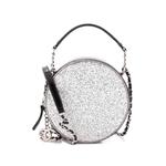 Evening On The Moon Round Evening Bag Glittered PVC with Patent Mini crossbody bag 1
